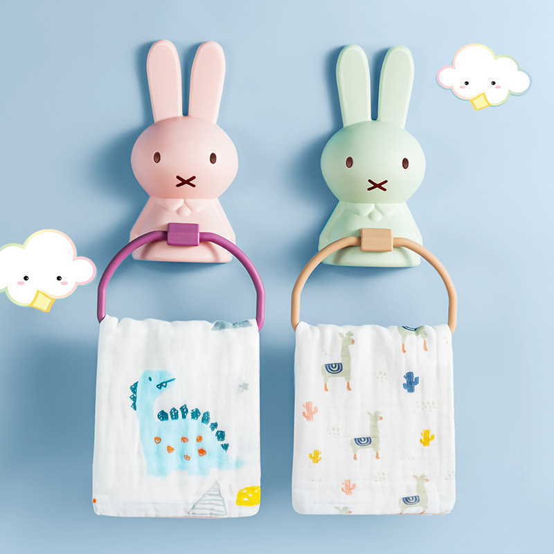 Home Edit Bathroom Storage - Niedlicher Miffy Handtuchhalter ohne Bohren, Kawaii