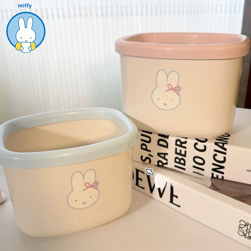 Home Edit Bathroom Storage - Kawaii Miffy, niedlicher Miffy-Desktop-Mülleimer, hochwertig, ideal