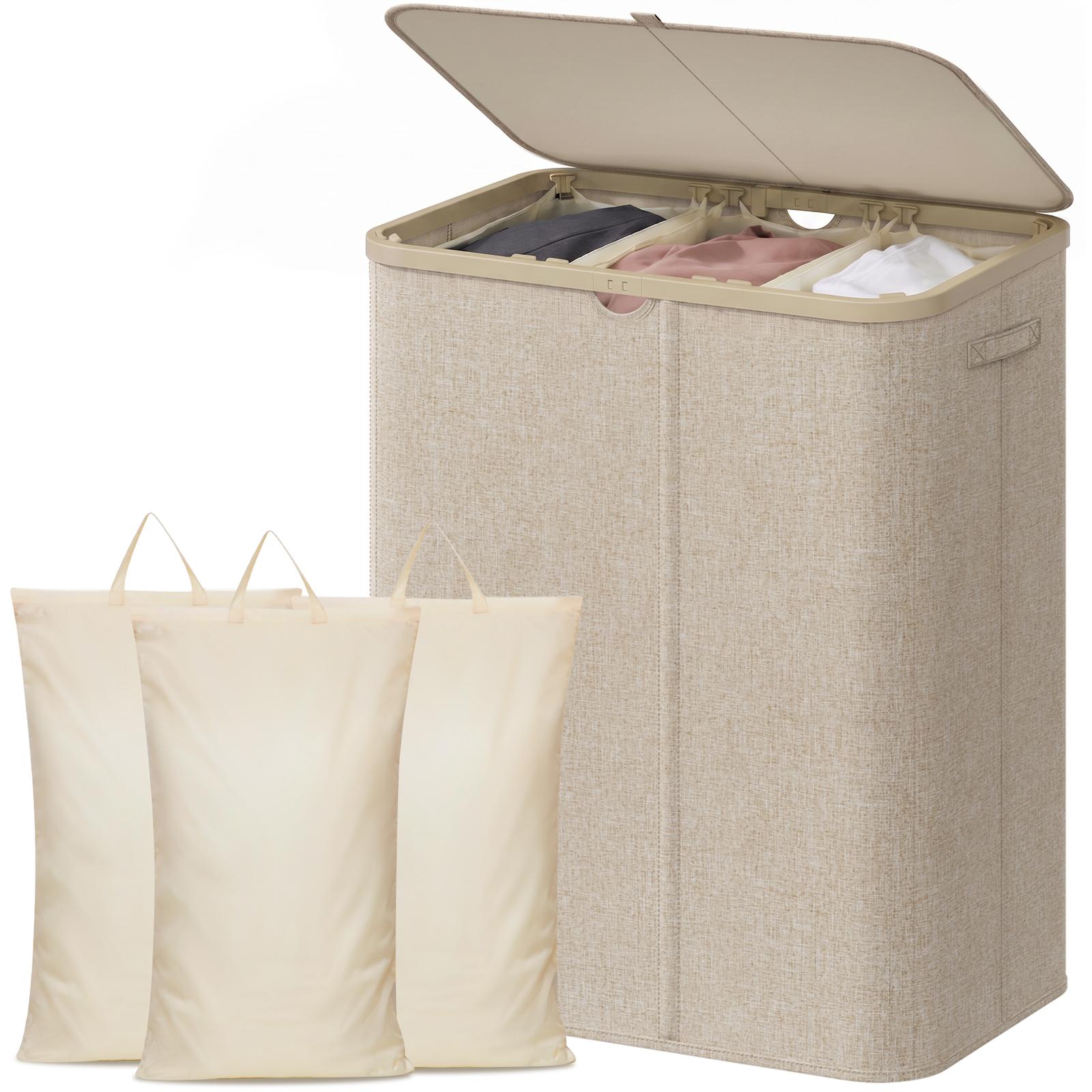 Home Essentials Bathroom Storage - Extra großer Wäschekorb aus Kunststoff, 110L,