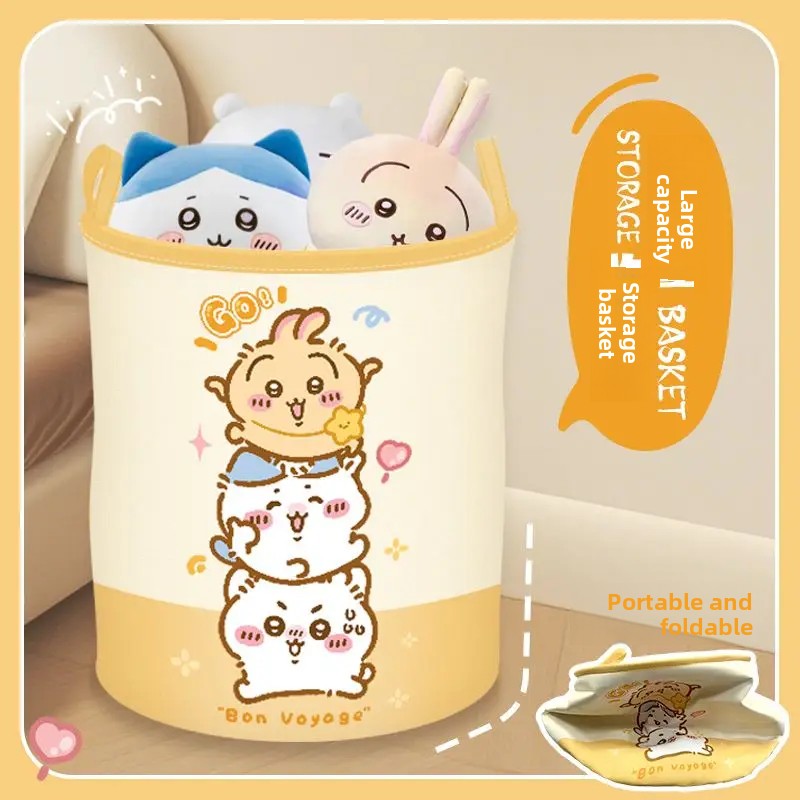 Home Edit Bathroom Storage - Faltbarer Wäschekorb Chiikawa Anime Niedlicher Kawaii