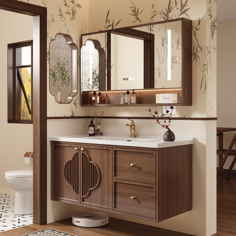 Home Bathroom Vanity Combo - Luxuriöser, moderner Schrank, Papierschubladen, platzsparende Trennwände,