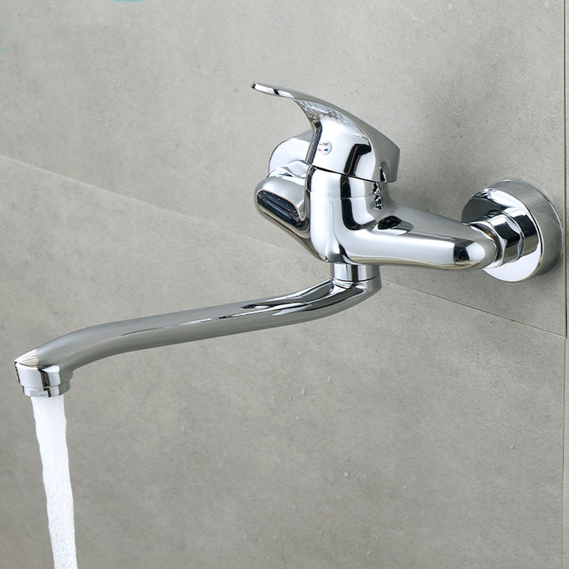 Basin Mixer Tap - Wandmontierter Küchenarmatur mit doppelten Löchern, Waschbecken-Wasserhahn