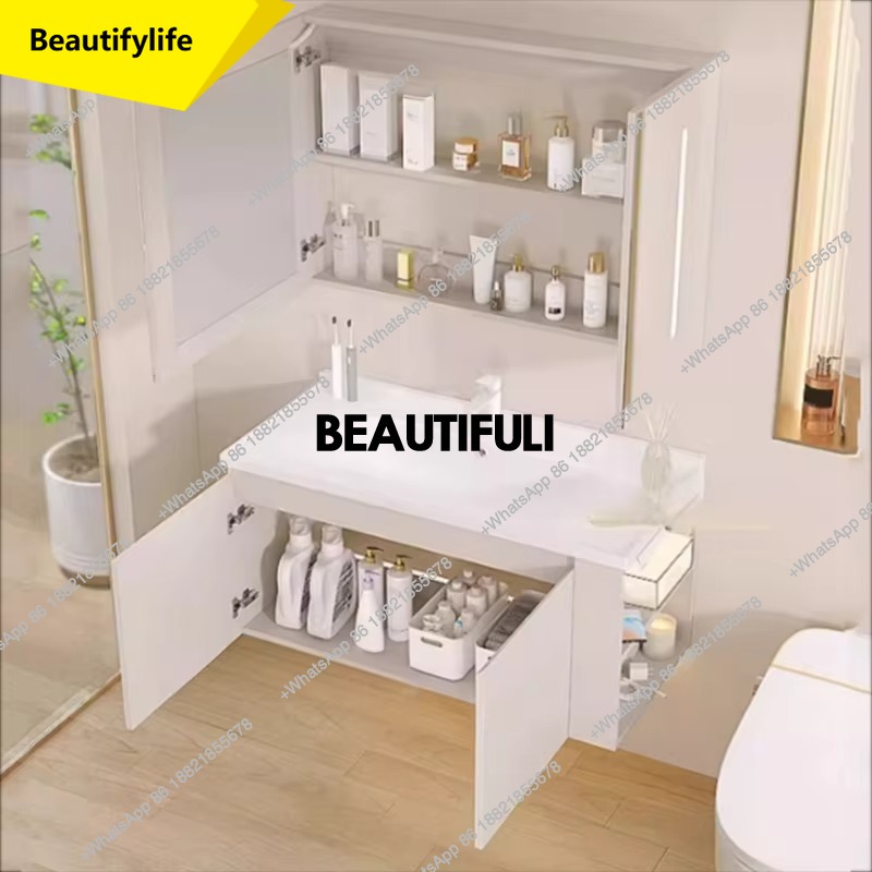 Home Bathroom Vanity Combo - a17 Wc Spiegel Badezimmer Schrank Organizer