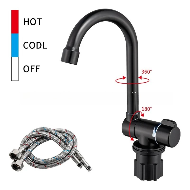 Schwarzer Klappbarer RV-Wasser – Basin Mixer Tap Bewertung und Preis
