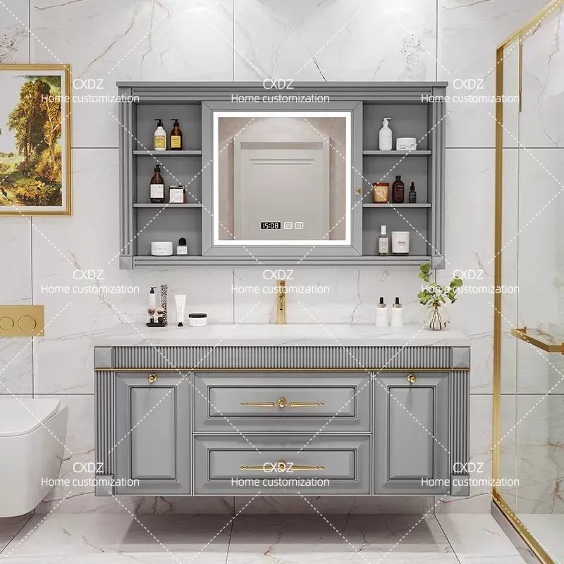 Amerikanische Eichenholz-Wasch – Home Bathroom Vanity Combo Bewertung und Preis