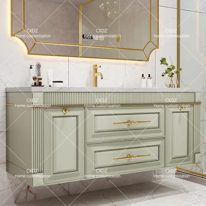 Amerikanische Eichenholz-Wasch – Home Bathroom Vanity Combo Bewertung und Preis