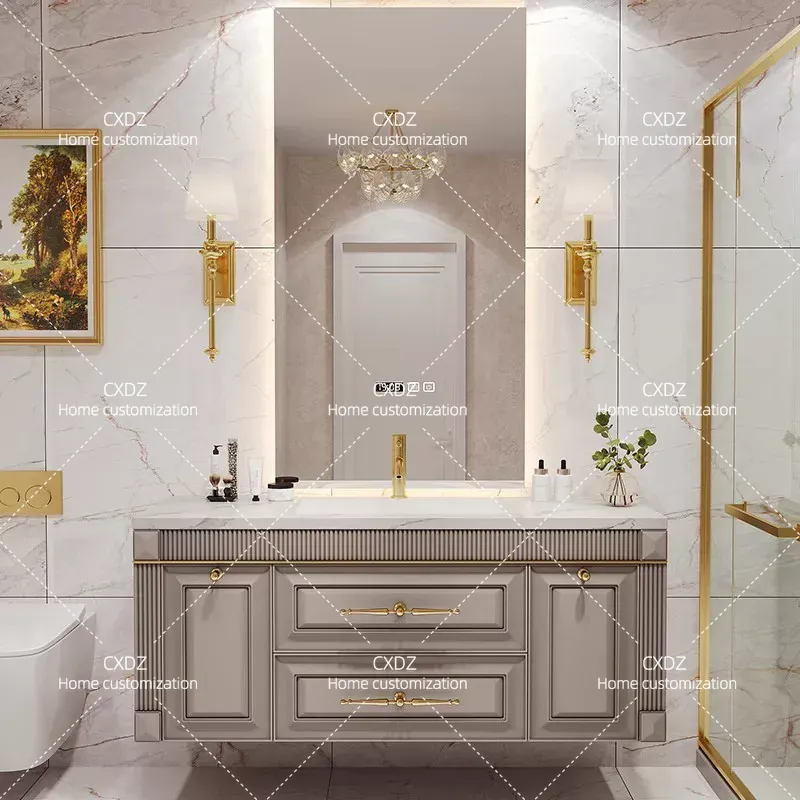 Amerikanische Eichenholz-Wasch – Home Bathroom Vanity Combo Bewertung und Preis
